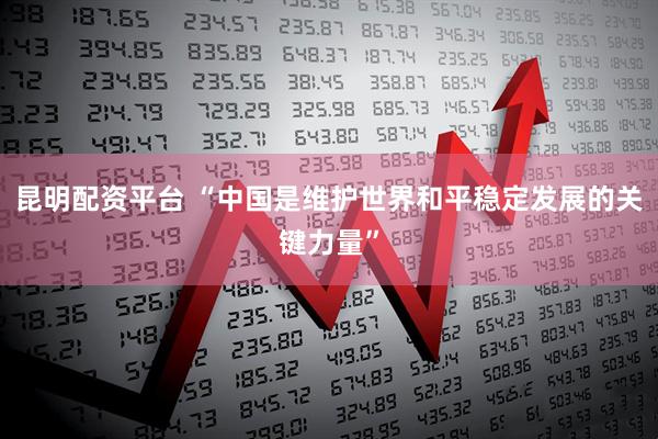 昆明配资平台 “中国是维护世界和平稳定发展的关键力量”
